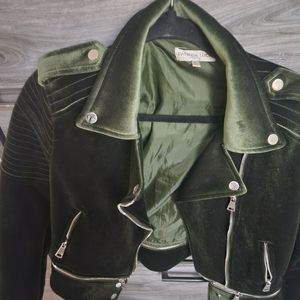 Green sude jacket